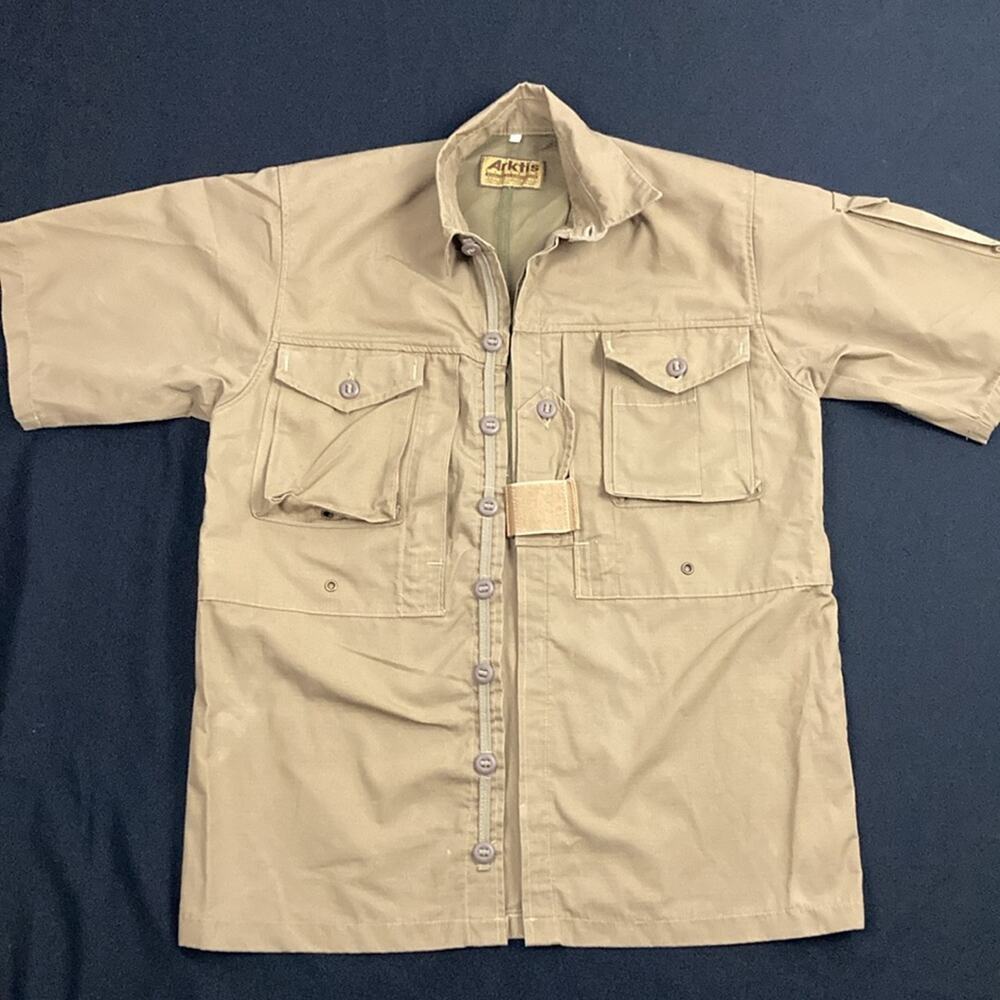 Arktis Short Sleeve Rip Stop Cotton Shirt Men’s S Vented Mesh inside Back